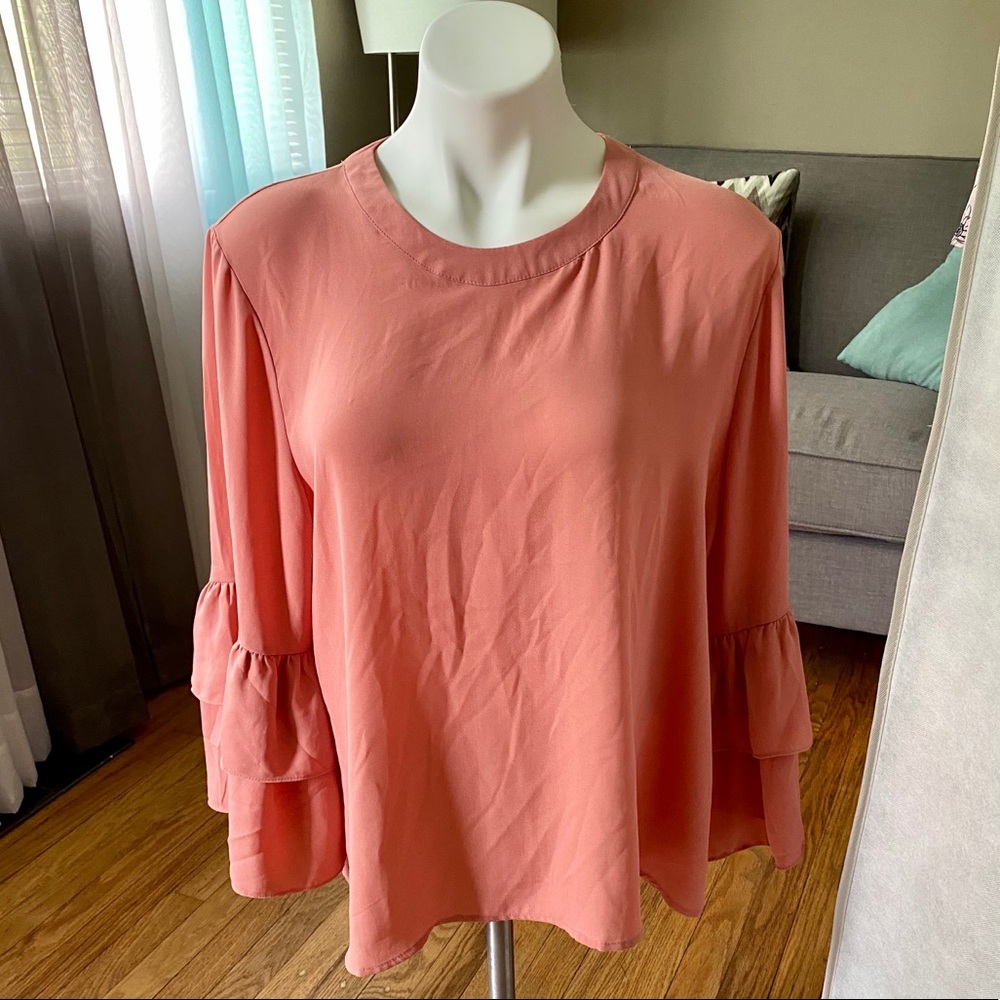 Violet + Claire layered bell sleeve blouse